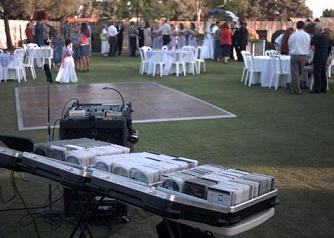Small System at a Back Yard Wedding Reception